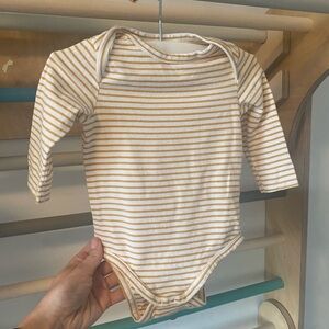 Tape à l’Oeil (Zara style) Baby Onesie in Cream and Tan Stripes